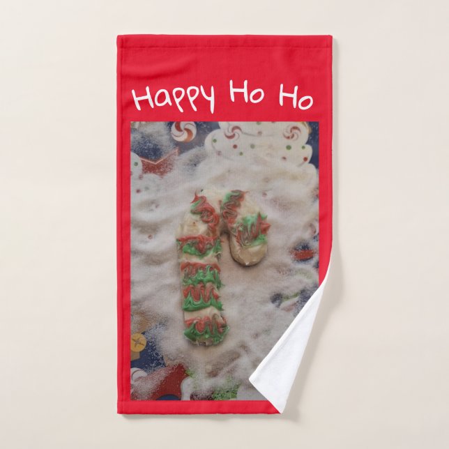 Happy HO HO Cookie Hand Towel (Hand Towel)