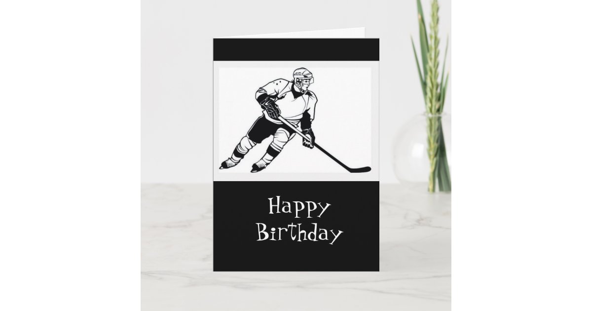 Happy Hockey Birthday Fun Humor Card