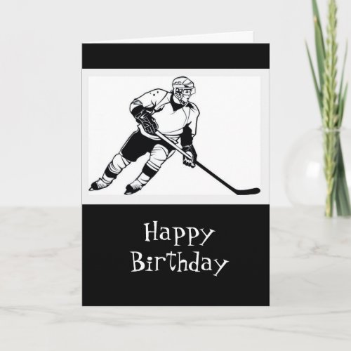 Happy Hockey Birthday Fun Humor Card