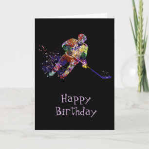 Happy Hockey Birthday Fun Humor Card