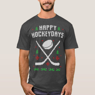 Happy Hockey Days Funny Ugly Christmas Sweater