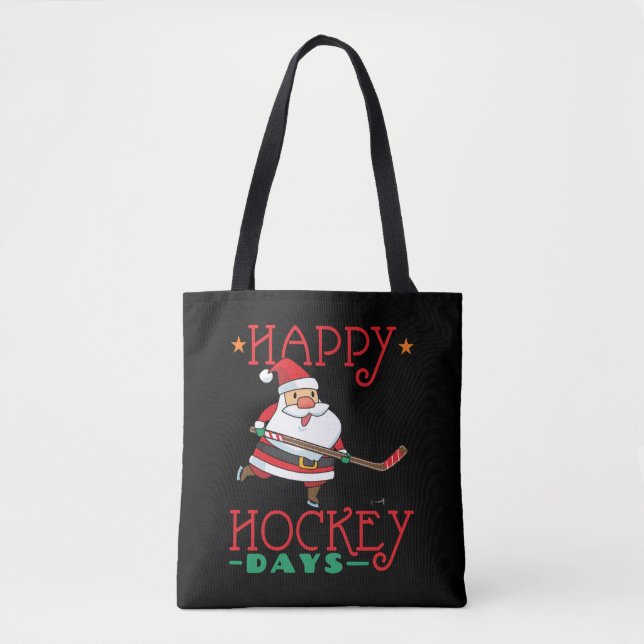 Happy Hockey Days - Hockey Christmas Tote Bag (Front)