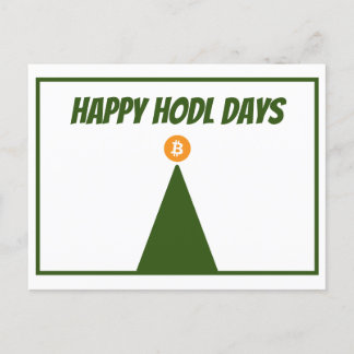 Happy HODL Days Bitcoin Christmas Card (FLAT)