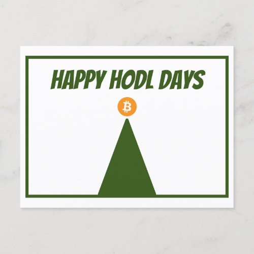 Happy HODL Days Bitcoin Christmas Card FLAT