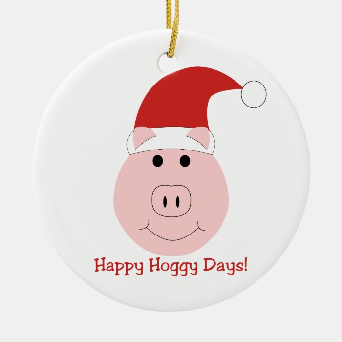 Happy Hoggy Days Christmas tree ornaments