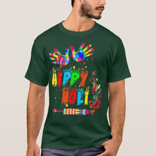 Happy Holi Color India Hindu Gift For Women Men Ki T_Shirt