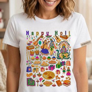 Happy Holi Colorful Indian Traditional Festival Tri-Blend Shirt