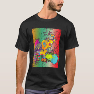 Happy Holi Colors India Hindu Spring Elephant Holi T-Shirt