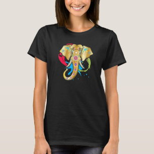 Happy Holi Colors India Hindu Spring Elephant T-Shirt