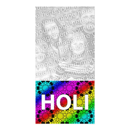 happy holi  festival of color and spring card