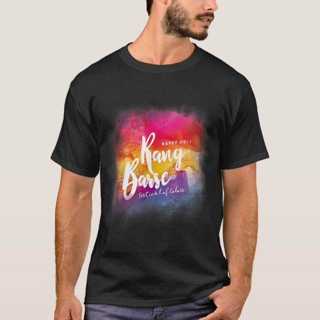 Happy Holi Festival Outfit For Women Kids Men Fami T-Shirt (Front)