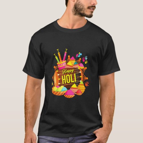 Happy Holi Festival Powder 2022 India Colors Hindu T_Shirt
