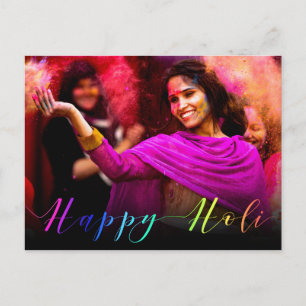 Happy Holi Hai Photo Typography - Postcard
