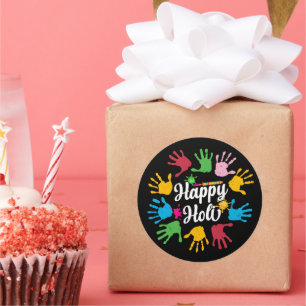 Happy Holi  Hands Hindu Holi Festival Gifts Classic Round Sticker