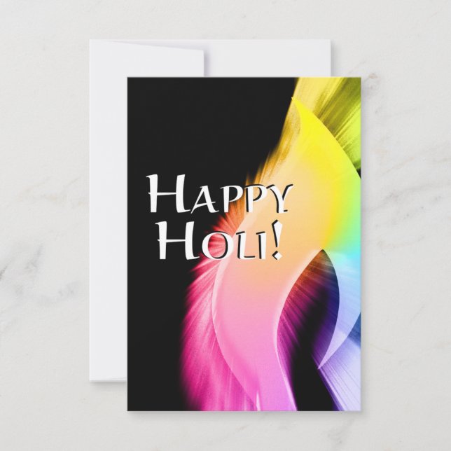 happy holi (light of color) invitation (Front)