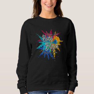 Happy Holi Rang Barse Spring Festival India Hindu Sweatshirt