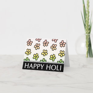 happy holi spring festival holiday card