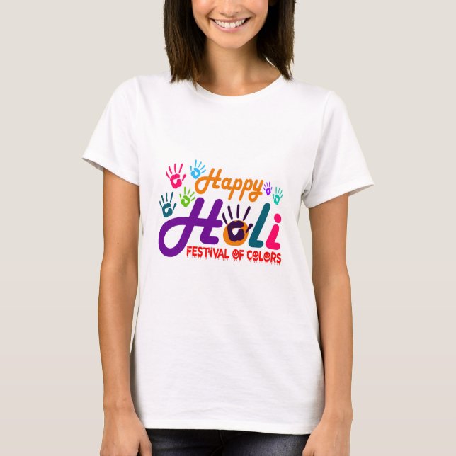 Happy Holi T-shirt for Unisex (Front)