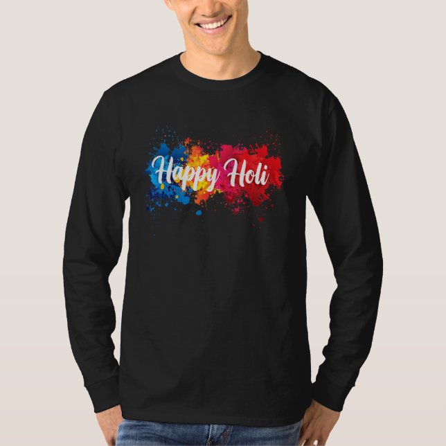 Happy Holi Women Family Kids Cool Holi Festival 20 T-Shirt (Front)