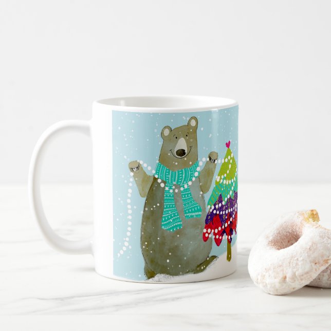 Happy Holiday Bear Mug (With Donut)