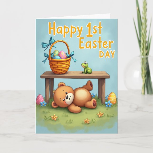 Happy Holiday Bear Plush Card (Front)