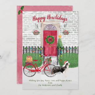 Happy Holiday Border Collie Door Bike Christmas