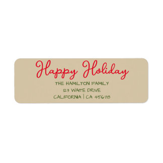 Happy Holiday Christmas Label