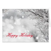 Happy Holiday Christmas Snow Winter Note (Front Horizontal)