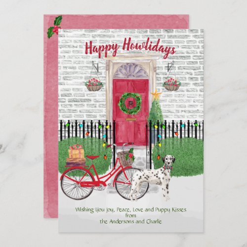 Happy Holiday Dalmatian Bicycle Red Door