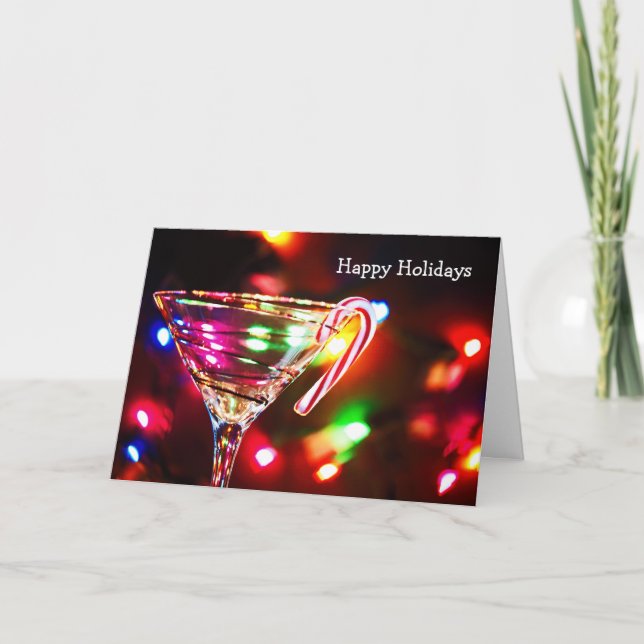 Happy Holiday Drink Card (Front)