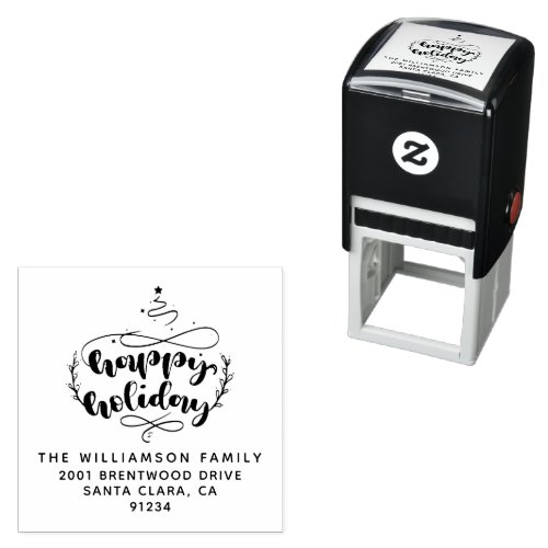 Happy Holiday Family Self_Inking Stamp