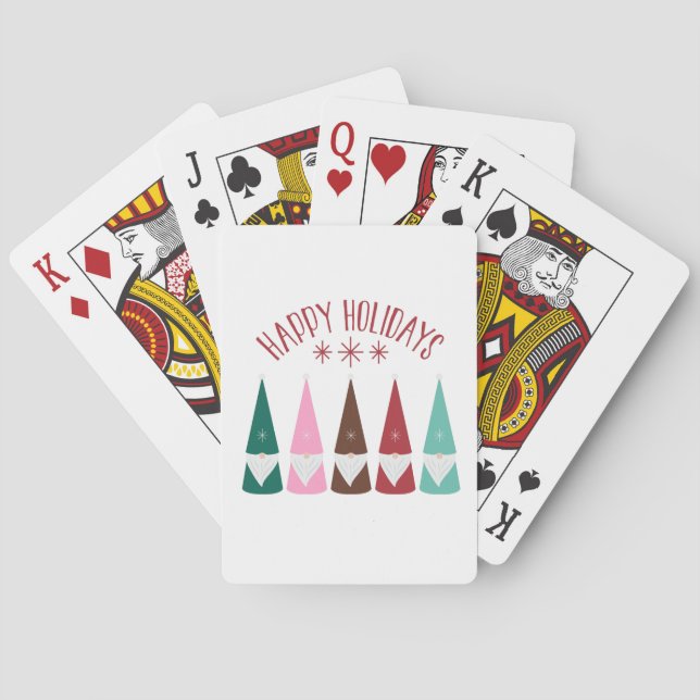 Happy Holiday Gnomes Poker Cards (Back)