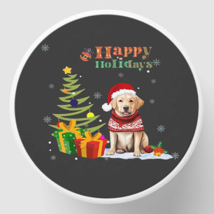 Happy Holiday Labrador Retriever Dog Christmas Tre Mini Candle Favors