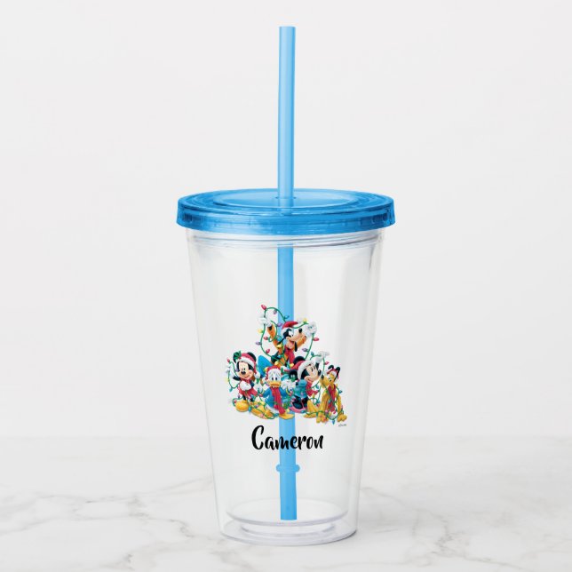 Happy Holiday | Mickey & Friends Acrylic Tumbler (Front)