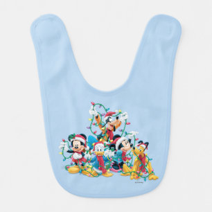 Happy Holiday Mickey & Friends Baby Bib