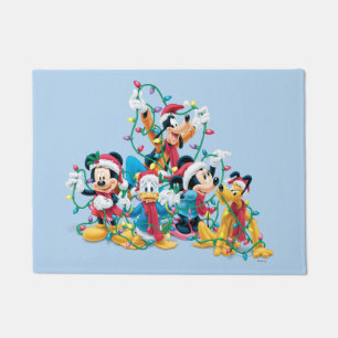 Happy Holiday Mickey & Friends Doormat
