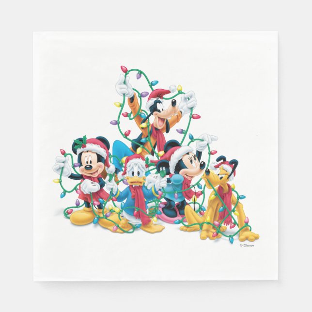 Happy Holiday | Mickey & Friends Napkins (Front)