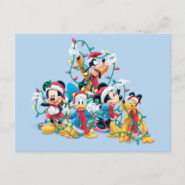 Happy Holiday | Mickey & Friends Postcard (Front)