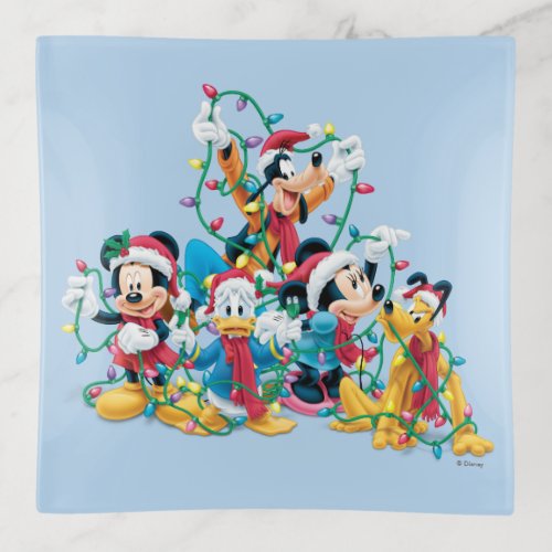 Happy Holiday  Mickey  Friends Trinket Tray