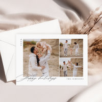 Happy Holiday Minimal Family Photo Christmas Card