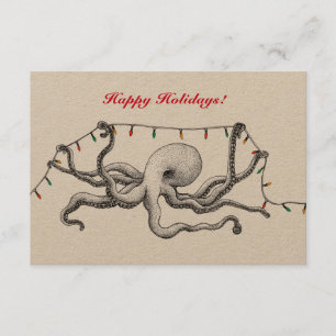 Happy Holiday Octopus Card