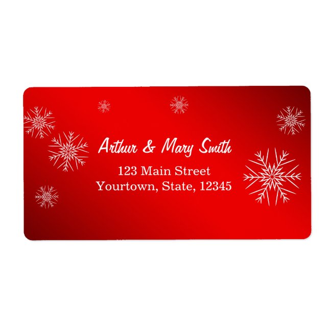 Happy holiday on red background label (Front)