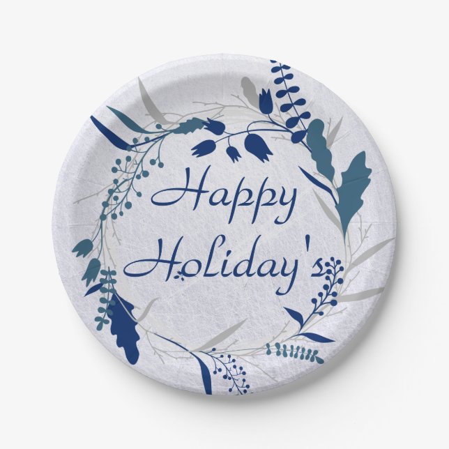 Happy Holiday Paper Plates (Front)