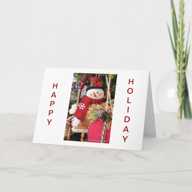 HAPPY HOLIDAY - PERSONAL/BUSINESS SNOWMAN GREETING (Front)