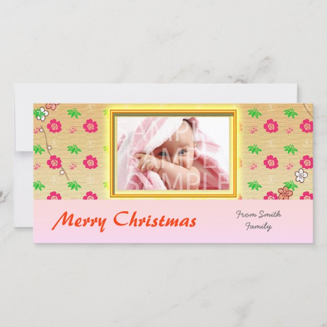 Happy holiday photo greeting card (Front)