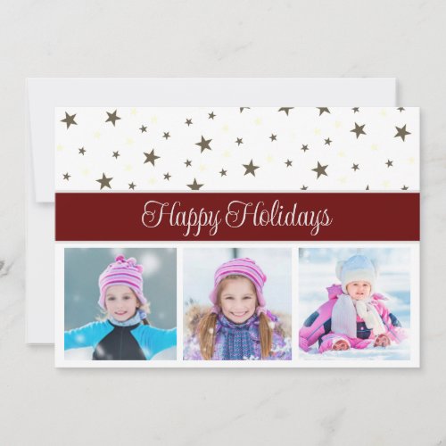 Happy Holiday Photos and Stars _ Removeable Credit