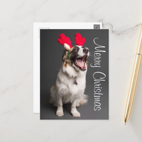 Happy Holiday Puppy Postcard