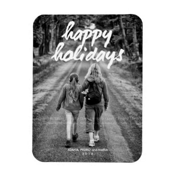 Happy Holiday Refrigerator Magnets Picture Family by rua_25 at Zazzle