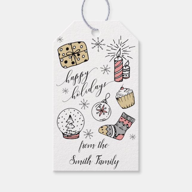 Happy Holiday’s Gift Tags (Front)