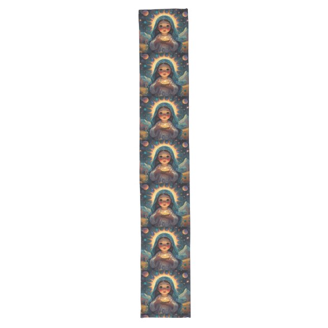 Happy holiday season Christmas scene Long Table Runner (Front)